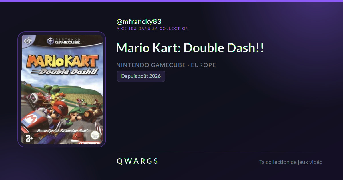 Mario Kart: Double Dash!!, dans la collection de mfrancky83